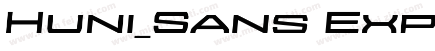 Huni_Sans Exp Bold Regular字体转换